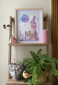 Poster baby roze lavendel